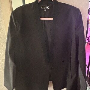 GSTQ Women's Black Cape Jacket